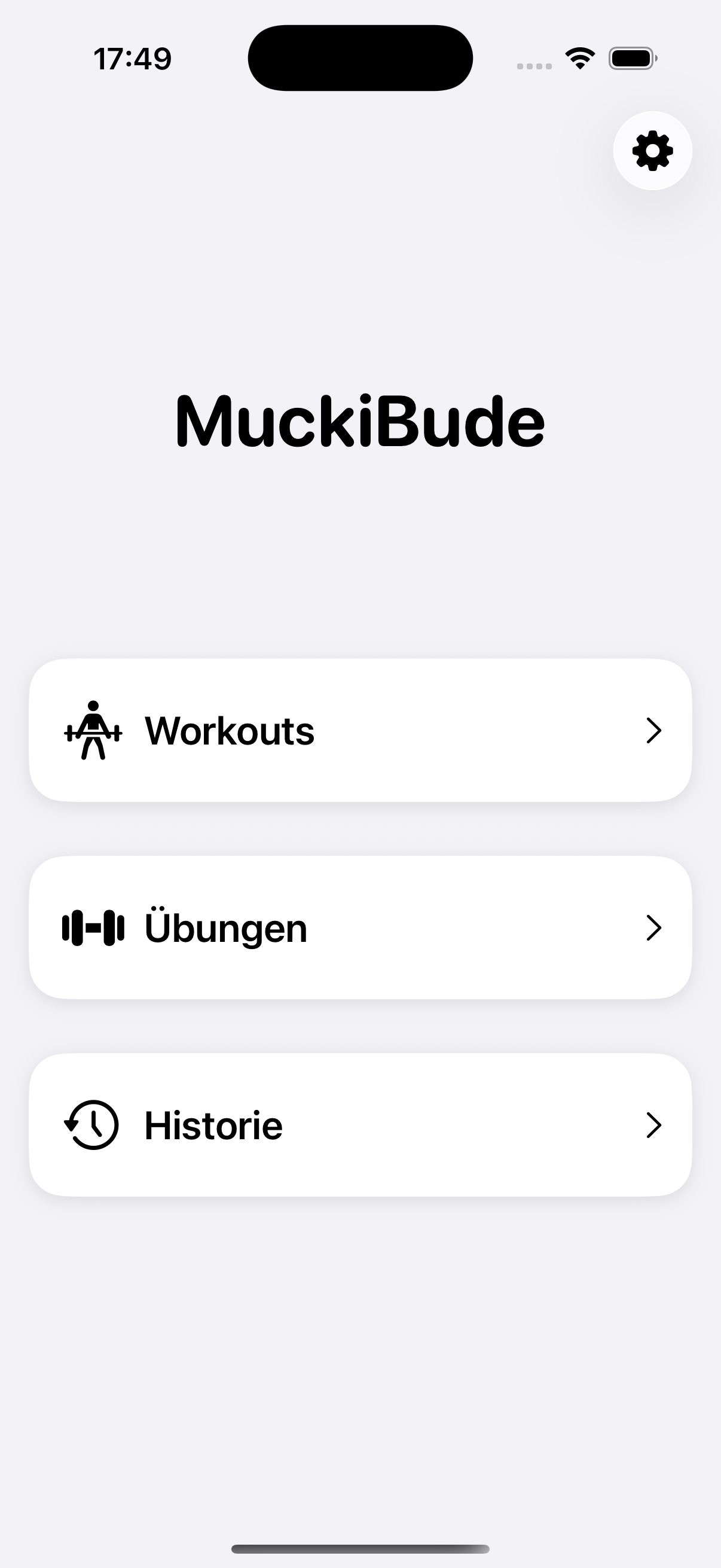 MuckiBude Startbildschirm